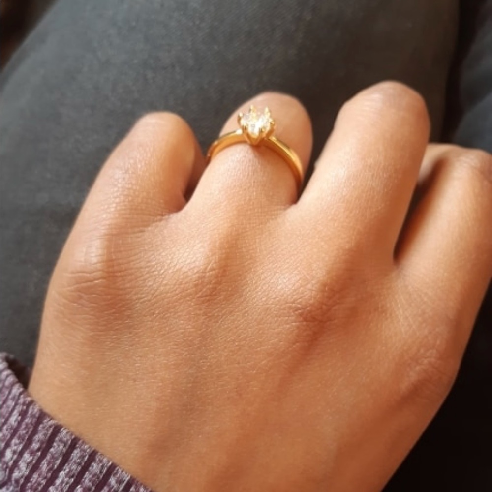 New Gold 1 Carat Classic Six Claw Engagement Ring - Picture 4 of 5